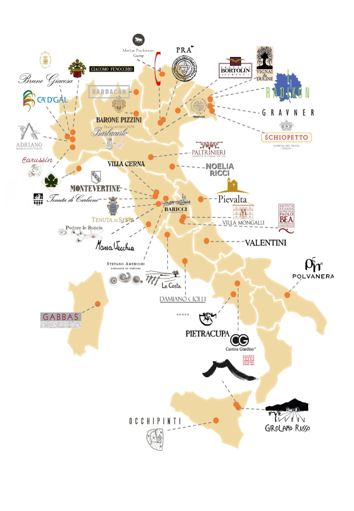 Italian Wine Wineries Interactive Map